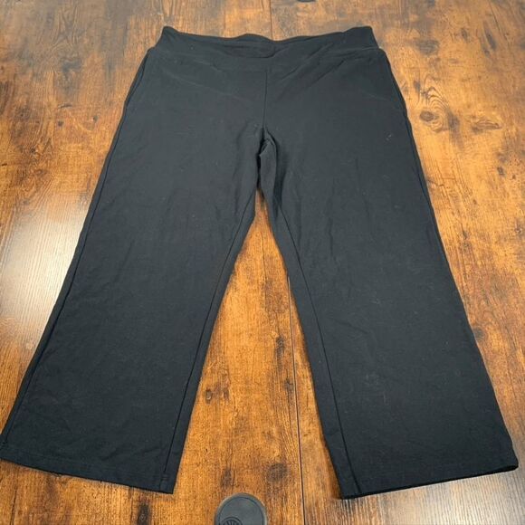 Pants - Ralph Lauren Active Pants Large Pull On Women's Stretch Cotton‎ Blend L Black